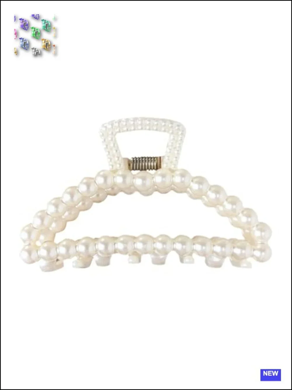 Large Faux Pearl Claw Hair Clip for Thick Hair